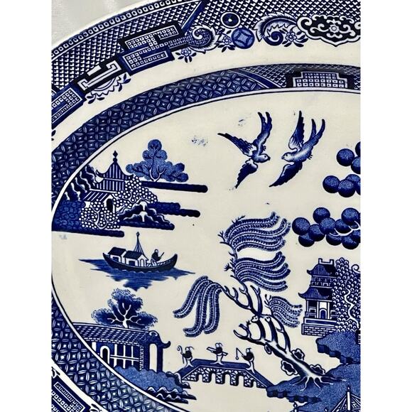 Vintage Blue Willow Johnson Brother’s England Serving Platter 12” - Picture 3 of 7